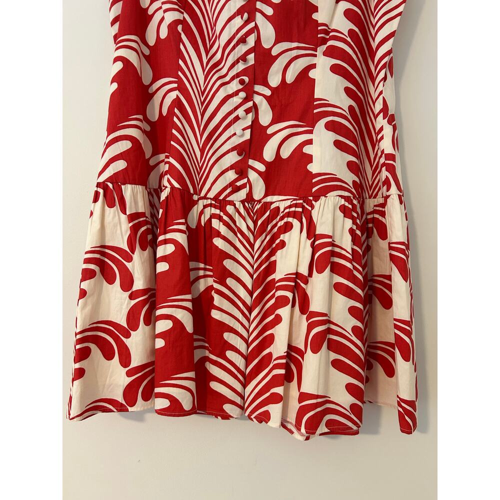 NWT Ciebon Sade Wiggle Wavy Stripe Sleeveless Dress Button Front Drop Waist XL - Picture 5 of 11